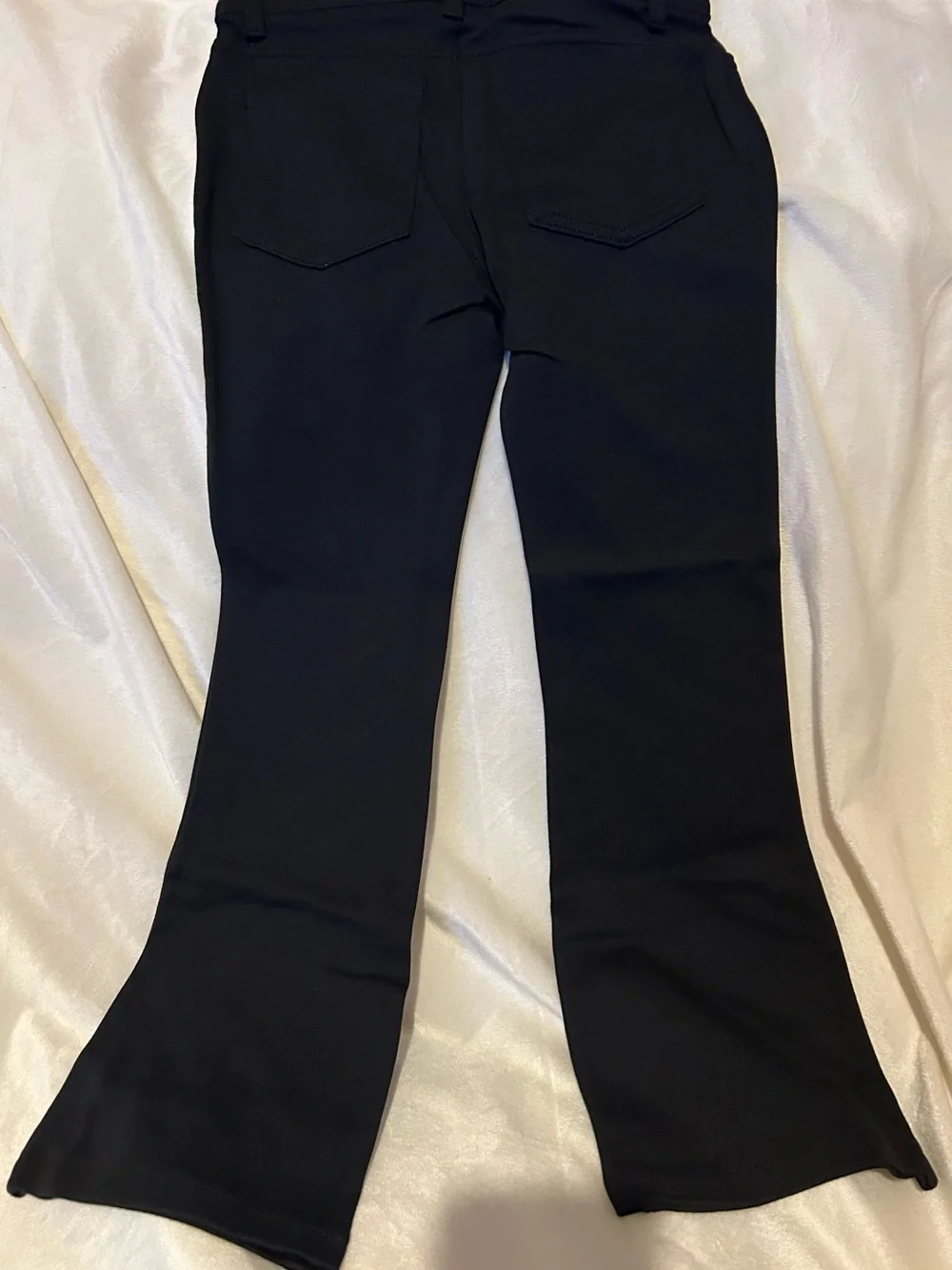 The Children's Place Black Flare Leggings with Pink Logo Patch